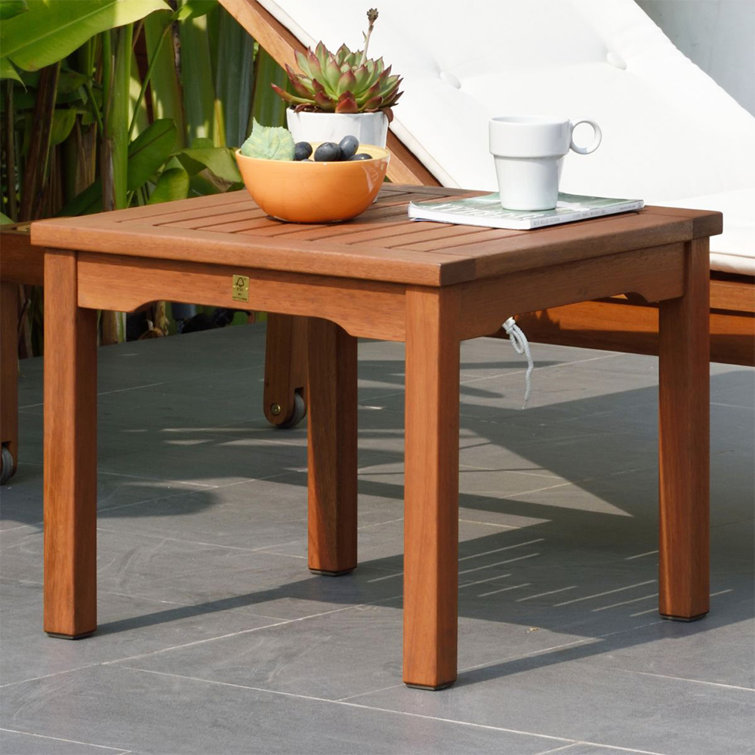 Eucalyptus outdoor side deals table